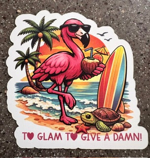 3x3 Sassy Flamingo Magnet